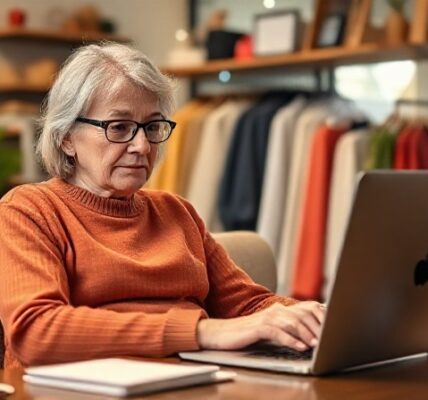 the daily life of a middle aged online shopper