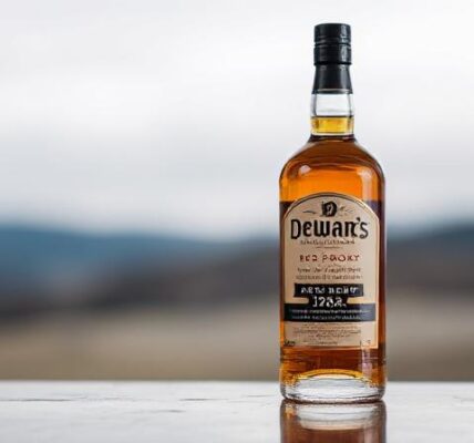dewar's 80 proof aged 18 year blended scotch whisky bottle